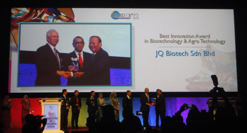 JQ Biotech Sdn Bhd Awarded The Best Innovation in Biotechnology & Agro Technology 2012